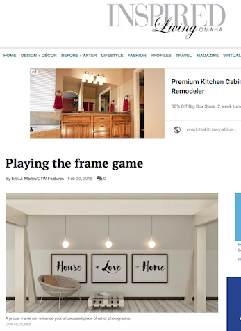 Playing the Frame Game, Omaha.com, February 2018